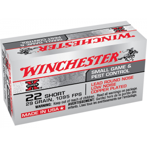WINCHESTER Super X 22 Short Ammo 29 Grain Plated Round Nose Box Of 50