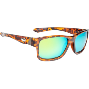 Strike King Men's SK Pro Polarized Sunglasses Shiny Tortoiseshell Frame Green Mirror Lens