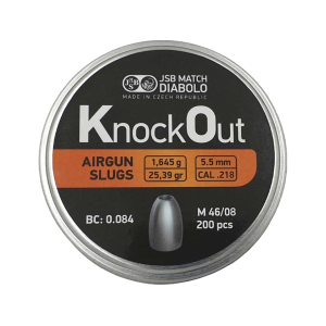 JSB Knock Out Slugs Air Gun Pellets 218 Caliber 25.39 Grain Tin of 200