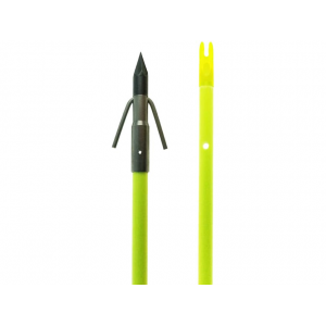 Muzzy Classic Fiberglass Bowfishing Arrow with Carp Point Chartreuse