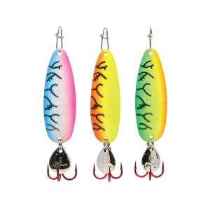 Clam Ribbon Leech Flutter Spoon Kit Assorted Glow Lightning 1/8oz - Clam
