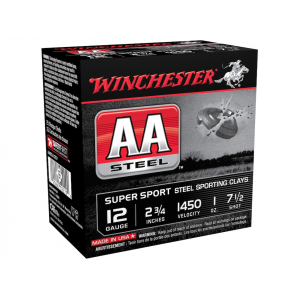 chester AA 12 Gauge 2-3/4 #7-1/2 Steel Shot 1 Oz Box Of 25 Ammo