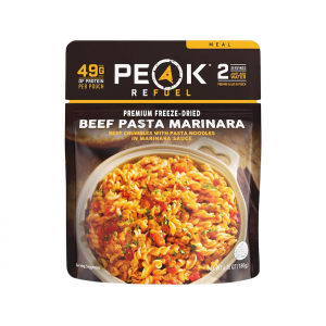 PEAK REFUEL Beef Pasta Marinara Freeze Dried Food 6.35 oz