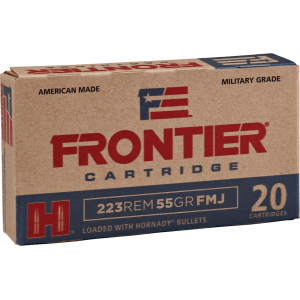 FRONTIER Cartridge Military Grade 223 Remington Ammo 55 Grain Full Metal Jacket Box Of 20