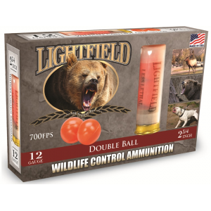LIGHTFIELD Wildlife Control Less Lethal Ammunition 12 Gauge 2-3/4" Mid-range Rubber Ball Box Of 5