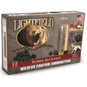 LIGHTFIELD Wildlife Control Less Lethal 12 Gauge Ammo 2-3/4" 21 Pellets Box Of 5