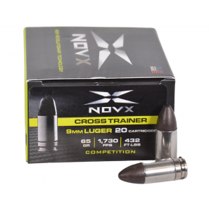 X Cross Trainer/Competition 9mm Luger 65 Grain Frangible Round Nose Lead Free Box Of 20 Ammo