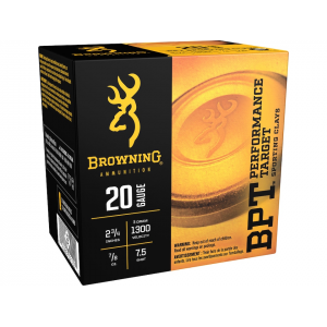 wning BPT Target 20 Gauge 2-3/4 #7-1/2 Lead Shot 7/8 Oz Box Of 25 Ammo