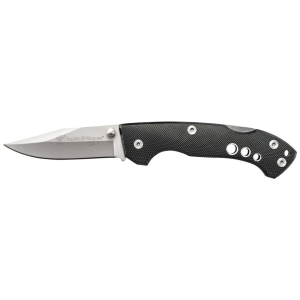 Smith & Wesson 24/7 Assisted Opening Pocket Knife 3" Clip Point 7Cr17MoV Satin Blade Aluminum Handle Black - Smith & Wesson