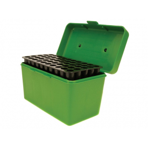 MTM Deluxe Flip Top Ammo Box with Handle 264 Winchester Magnum to 458 Winchester Magnum 50-Round Plastic Green