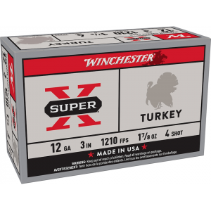 chester Super X Turkey 12 Gauge 3 #4 Copper Plated Lead Shot 1-7/8 Oz Box Of 10 Ammo