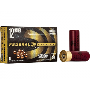 FEDERAL Premium Personal Defense 12 Gauge Ammo 2-3/4" #00 Buckshot 9 Pellets Box Of 5