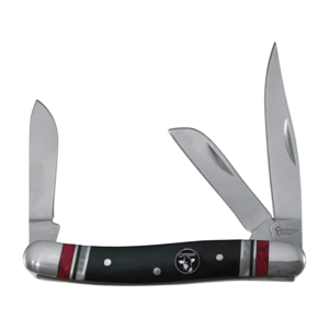 American Buffalo Knife & Tool Red Rock Pocket Knife 2.5" Clip Point 8Cr13MoV Satin Blade Wood Handle Black - American Buffalo Knife & Tool