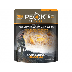 PEAK REFUEL Chad Mendes Signature Peaches & Cream Steel Cut Oatmeal Freeze Dried Food