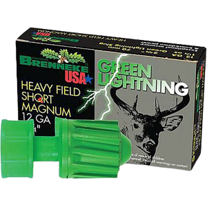 Brenneke Green Lightning Heavy Field Short Magnum 12 Gauge Rifled Slug 2-3/4" 1-1/4oz Box of 5