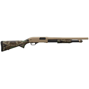 Winchester SXP Woodland Defender Pump 20 Gauge Shotgun 18" Flat Dark Earth Barrel Woodland Camo Field Stock