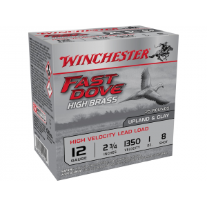 chester Fast Dove High Brass 12 Gauge 2-3/4 #8 Lead Shot 1 Oz Box Of 25 Ammo