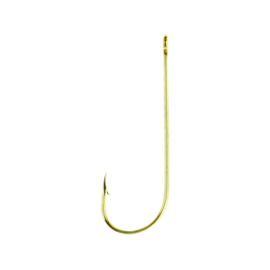 Eagle Claw Aberdeen 1X Light Wire Non-Offset Hook #2/0 Gold 100PK - Eagle Claw