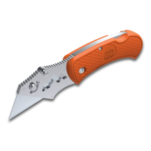 Outdoor Edge B.O.A. Utility Knife Pocket Knife 1" Razor 420J2 Satin Blade Glass Reinforced Nylon (GRN) Handle Orange - Outdoor Edge