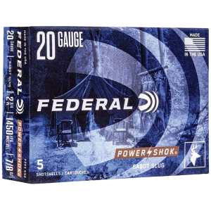 eral Power-Shok 20 Gauge Sabot Slug 2-3/4 7/8oz Box Of 5 Ammo