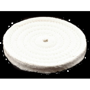 Formax 6" Diameter 1/2" Thick Spiral Sewn Cotton Buffing and Polishing Wheel for 5/8" or 1/2" Arbor Hole - Formax
