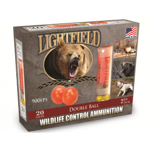 LIGHTFIELD Wildlife Control Less Lethal Ammunition 20 Gauge 2-3/4" Mid-range Rubber Ball Box Of 5