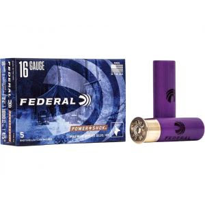 eral Power-Shok 16 Gauge Hollow Point Rifled Slug 2-3/4 4/5oz Case Of 250 (50 Boxes Of 5) Ammo