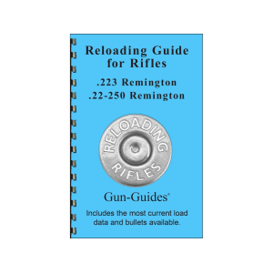 Gun Guides Reloading Guide for Rifles .223 Remington and .22-250 Remington - Gun Guides
