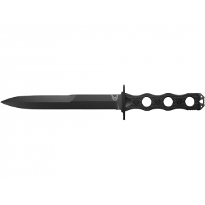 Benchmade SOCP Fixed Blade Knife 7.1" Dagger CPM-3V Black Cerakote Blade G-10 Handle Black - Benchmade