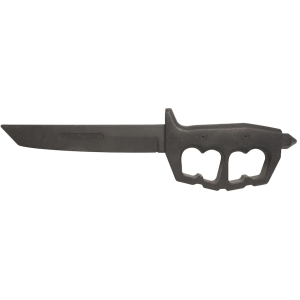 Cold Steel Trench Trainer Fixed Blade Training Knife 7.5" Tanto Point Santoprene Blade and Handle Black