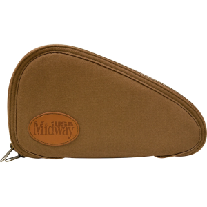 MidwayUSA Deluxe Cotton Canvas Pistol Case Medium Dark Khaki - Midwayusa