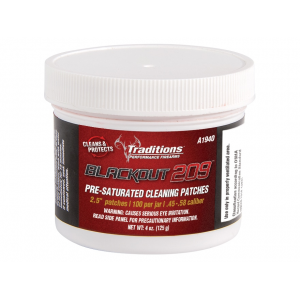 TRADITIONS Blackout 209 Black Powder Cleaning Patches 45-58 Caliber 2.5