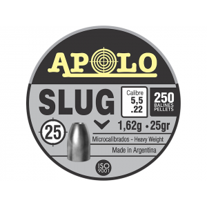 Apolo Slug Hollow Point Air Gun Pellets 22 Caliber 25 Grain 5.5mm 250PK - Apolo