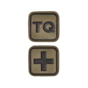 High Speed Gear Medical Patch Combo TQ and Plus Sign PVC 1.25" x 1.25" Olive Drab - High Speed Gear