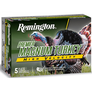 REMINGTON Premier Magnum Turkey High Velocity 12 Gauge Ammo 3" #4 Copper Plated Lead Shot 1-3/4 Oz Box Of 5