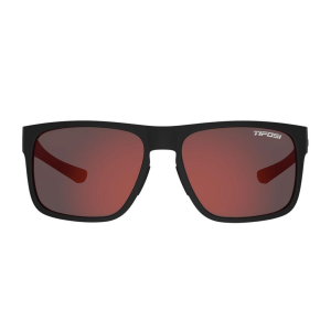 Tifosi Tifosi Swick Satin Black/Crimson Frame Smoke Tint Red Mirror Lens Sunglasses