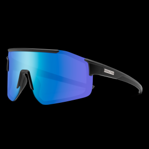Suncloud Optics Suncloud Domain Matte Black Polarized Blue Mirror Sunglasses