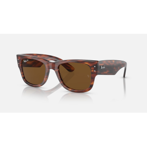 Ray-Ban Ray-Ban Mega Wayfarer Striped Havana W/ Brown Polarized Sunglass