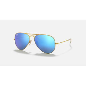 Ray-Ban Ray-Ban Aviator Large Metal Matte Arista W/ Blue Mirror Sunglass