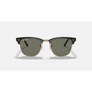 Ray-Ban Ray-Ban Clubmaster Black On Arista Frame G-15 Green Lens Sunglasses