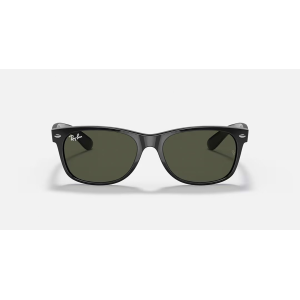 Ray-Ban Ray-Ban New Wayfarer Black Frame G-15 Green Lens Sunglasses
