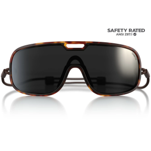 Ombraz Ombraz Refugio XL Tortoise Frame Grey with Black Mirror Lens Armless Sunglasses