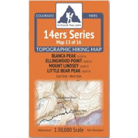 Outdoor Trail Maps Outdoor Trail Maps 14ers Series Map 13/16 Blanca, Ellingwood, Lindsey, Little Bear