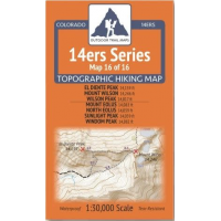 Outdoor Trail Maps Outdoor Trail Maps 14ers Series Map 16/ El Diente, Wilson, Wilson | Eolus, North Eolus, Sunlight, Windom