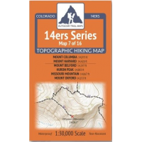 Outdoor Trail Maps Outdoor Trail Maps 14ers Series Map 07/16 Columbia, Harvard | Belford, Huron, Missouri, Oxford