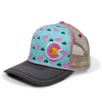 YoColorado YoColorado Women's Hat Colorado Flamingo Curve Bill