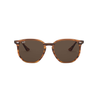 Ray-Ban Ray-Ban RB4306 Striped Red Havana Frame Dark Brown Lens Sunglasses