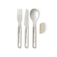 Sea To Summit Sea To Summit Detour Stainless Steel Cutlery Set - [1P] [3 Piece] (Knife, Fork, Spoon w/ Silicone Keeper)