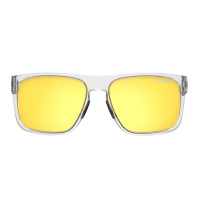 Tifosi Tifosi Swick Crystal Clear Frame Smoke Tint Yellow Mirror Lens Sunglasses