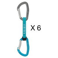 Petzl Petzl Djinn Axess Quickdraw 11cm 6-Pack Turquoise